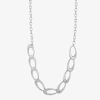 Liz Claiborne Hammered Womens 17 Inch Collar Necklace In Metallic