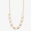 Liz Claiborne Hammered Womens 17 Inch Collar Necklace In Gold