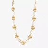 Liz Claiborne Hammered Womens 17 Inch Collar Necklace In Gold