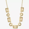 Liz Claiborne Hammered Womens 17 Inch Collar Necklace In Multi