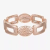 Liz Claiborne Hammered Womens Square Stretch Bracelet In Pink
