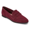 Liz Claiborne Inca Womens Suede Loafers In Red