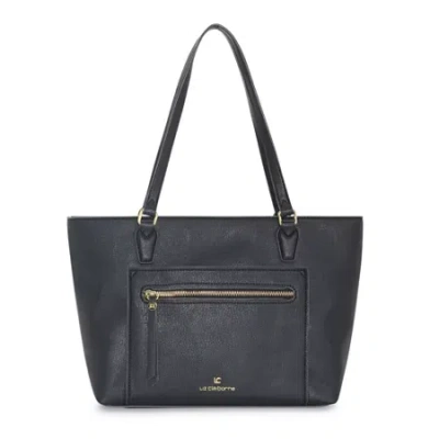 Liz Claiborne Jess Shopper Tote Bag In Black