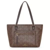 Liz Claiborne Jess Shopper Tote Bag In Brown