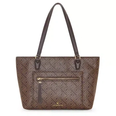 Liz Claiborne Jess Shopper Tote Bag In Brown