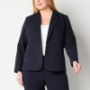 Liz Claiborne Kate Womens Plus Classic Fit Blazer In Blue