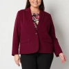 Liz Claiborne Kate Womens Plus Classic Fit Blazer In Red