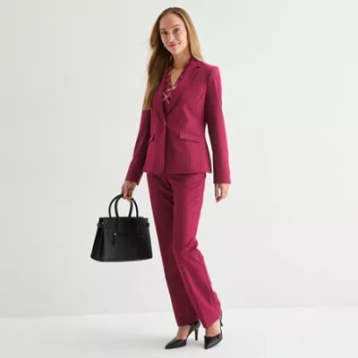 Liz Claiborne Kate Womens Stretch Fabric Classic Fit Blazer In Red