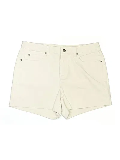 Pre-owned Liz Claiborne Khaki Shorts In Ivory