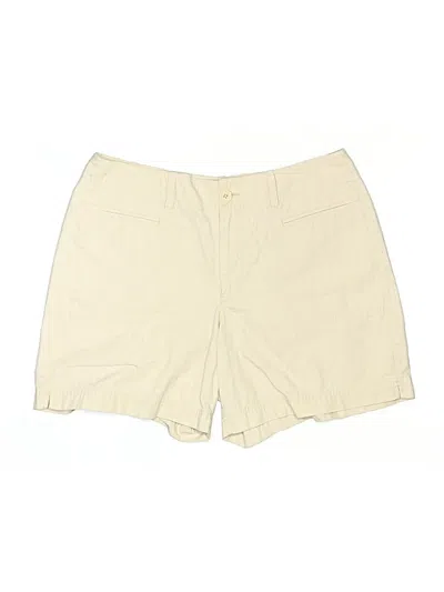 Pre-owned Liz Claiborne Khaki Shorts In Ivory