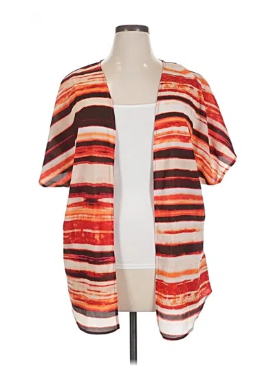 Pre-owned Liz Claiborne Kimono In Orange