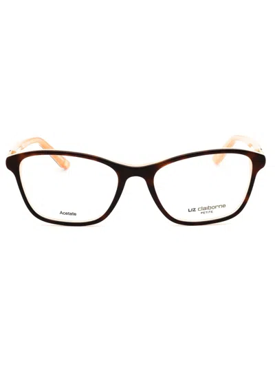 Liz Claiborne L 443 Eyeglasses In Havana Peach / Clear Demo Lens
