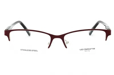 Liz Claiborne L 456 Eyeglasses In 0lhf 00 - Burgundy/clear Demo Lens