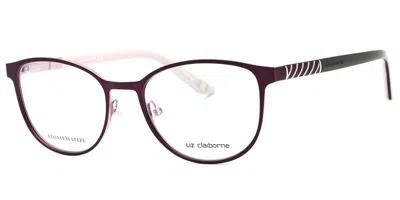 Liz Claiborne L 459 0ry8 Women's Glasses Purple Size 50 - Free Lenses - Blue Light Block Available In Burgundy
