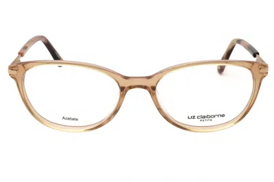 Liz Claiborne L 470 Eyeglasses In Peach/clear Demo Lens
