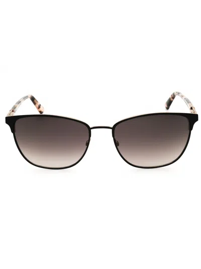 Liz Claiborne L 585/s Sunglasses In 0003 9o - Mtt Black/dark Grey Sf