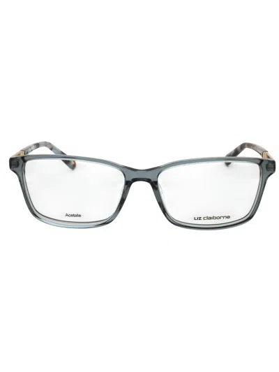 Liz Claiborne L 671 Eyeglasses In Aq Cry/clear Demo Lens