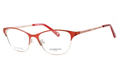 Liz Claiborne L465 Cat Eye Metal Eyeglasses In Red