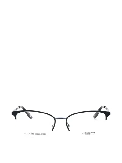 Liz Claiborne L466 Oval-frame Glasses In Black