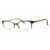 Liz Claiborne Ladies Black Rectangular Eyeglass Frames L644 In Multi