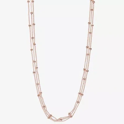 Liz Claiborne Layered Womens 16 Inch Strand Necklace In Gold