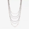 Liz Claiborne Layered Womens 17 Inch Strand Necklace In Gold