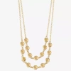 Liz Claiborne Layered Womens 17 Inch Strand Necklace In Gold