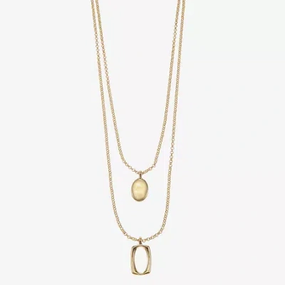 Liz Claiborne Layered Womens 18 Inch Strand Necklace In Neutral