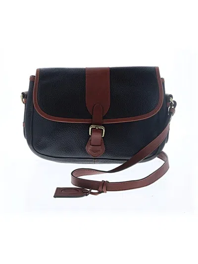 Pre-owned Liz Claiborne Leather Crossbody Bag In Black