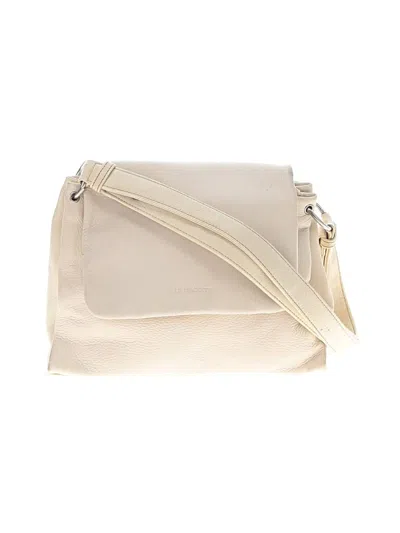 Pre-owned Liz Claiborne Leather Shoulder Bag In Ivory