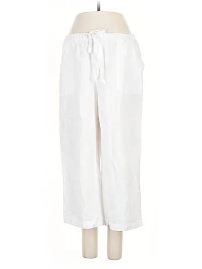 Pre-owned Liz Claiborne Linen Pants In White