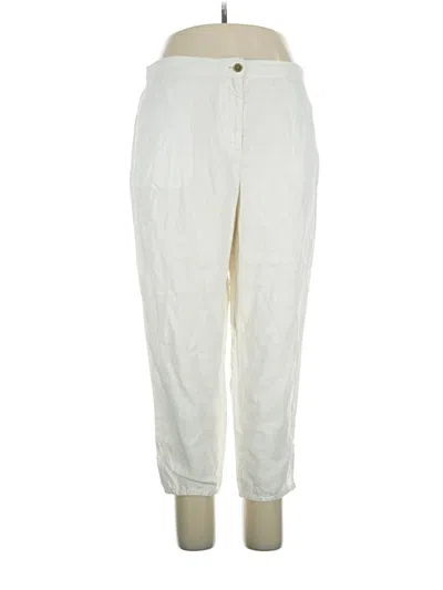 Pre-owned Liz Claiborne Linen Pants In White