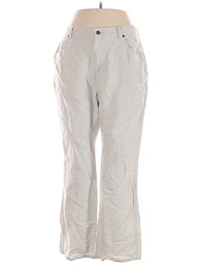 Pre-owned Liz Claiborne Linen Pants In White