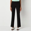 Liz Claiborne Lisa Womens Adaptive Seated Wear Straight Mid Rise Pull-on Pant In Black