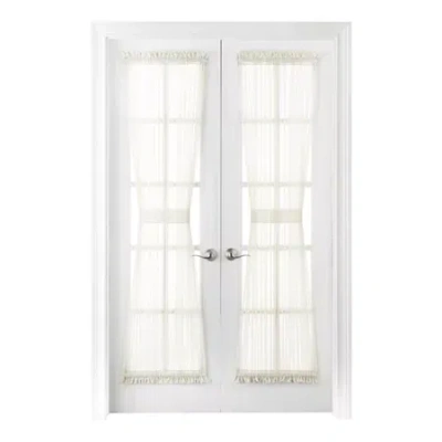 Liz Claiborne Lisette Sheer Rod Pocket Single Door Panel Curtain In White