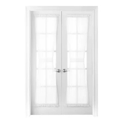 Liz Claiborne Lisette Sheer Rod Pocket Single Door Panel Curtain In White