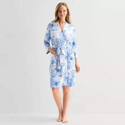 Liz Claiborne Liz French Terry Robe In Blue