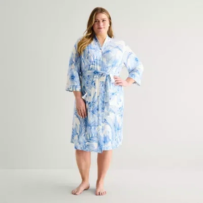 Liz Claiborne Liz French Terry Robe Plus In Multi