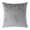 Liz Claiborne Logo Square Throw Pillow In Gray