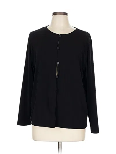 Pre-owned Liz Claiborne Long Sleeve Blouse In Black