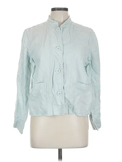 Pre-owned Liz Claiborne Long Sleeve Blouse In Blue