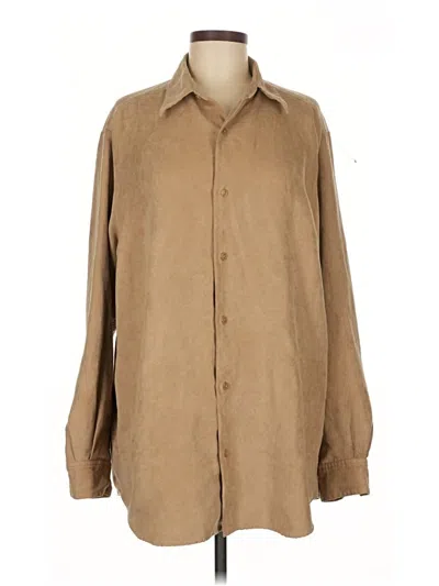 Pre-owned Liz Claiborne Long Sleeve Blouse In Brown