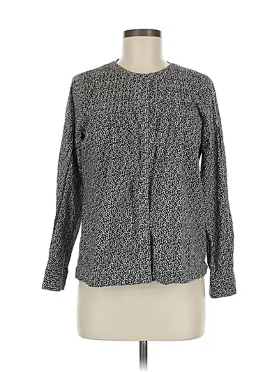 Pre-owned Liz Claiborne Long Sleeve Blouse In Gray