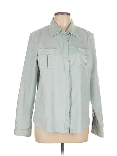 Pre-owned Liz Claiborne Long Sleeve Blouse In Gray