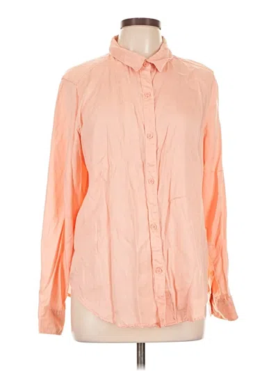 Pre-owned Liz Claiborne Long Sleeve Blouse In Orange