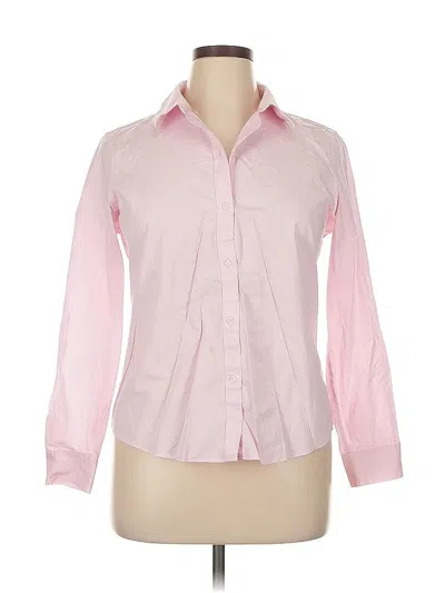 Pre-owned Liz Claiborne Long Sleeve Blouse In Pink