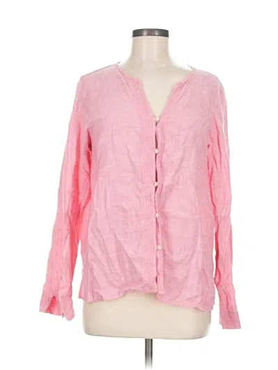 Pre-owned Liz Claiborne Long Sleeve Blouse In Pink