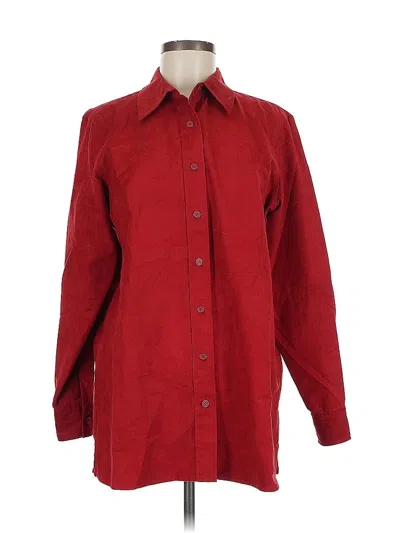 Pre-owned Liz Claiborne Long Sleeve Blouse In Red