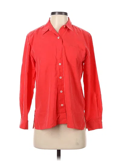 Pre-owned Liz Claiborne Long Sleeve Blouse In Red