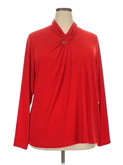 Liz Claiborne Long Sleeve Blouse In Red